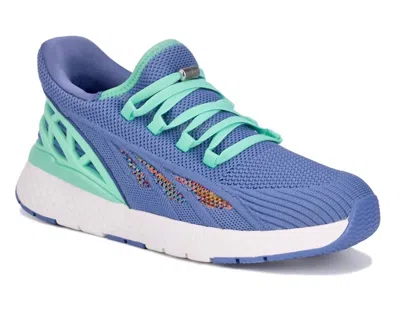 Drew Shoes Women's Halo Slip Resistant Athletic Shoes In Blue Mesh Combo In Multi