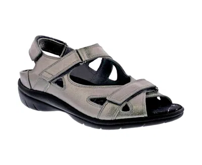 Drew Shoes Women's Lagoon Casual Sandal In Pewter In Silver