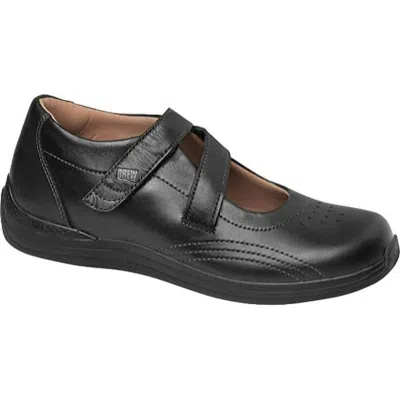 Drew Shoes Women's Orchid Flat In Black Calf In Multi