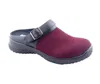 Drew Shoes Women's Savannah Clogs In Burgundy Wavy Stretch In Multi