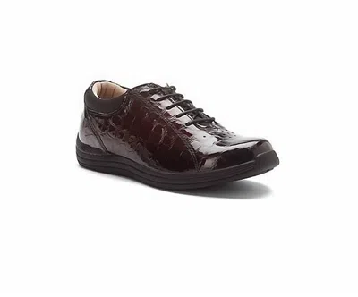 Drew Shoes Women's Tulip Lace Up Shoes In Brown Croc