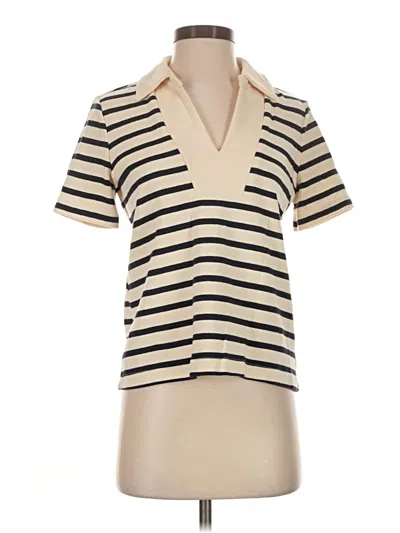 Pre-owned Drew Short Sleeve Turtleneck In Ivory