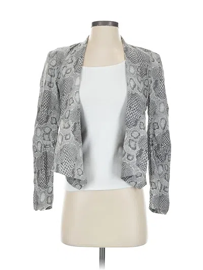 Pre-owned Drew Silk Blazer Jacket In Gray