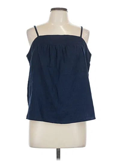 Pre-owned Drew Sleeveless Blouse In Blue
