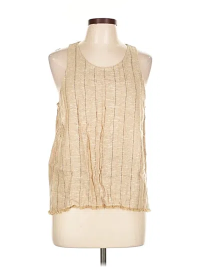 Pre-owned Drew Sleeveless Blouse In Gold