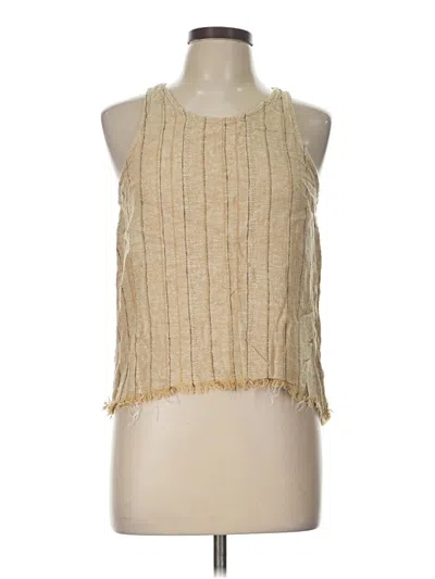 Pre-owned Drew Sleeveless Blouse In Gold