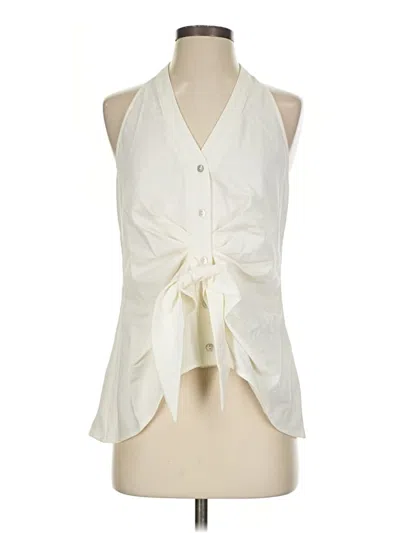 Pre-owned Drew Sleeveless Blouse In Ivory