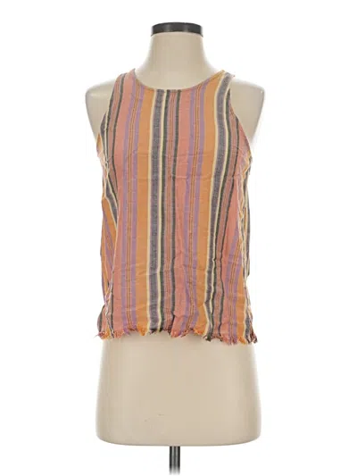 Pre-owned Drew Sleeveless Blouse In Orange