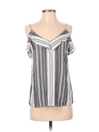 Pre-owned Drew Sleeveless Blouse In Silver