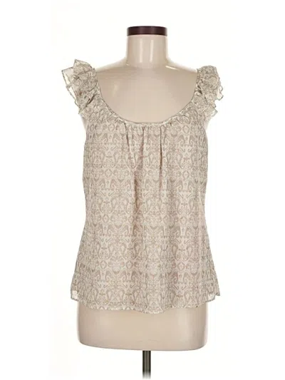 Pre-owned Drew Sleeveless Blouse In White