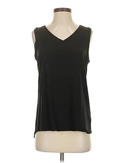 Pre-owned Drew Sleeveless Top Black V Neck Tops