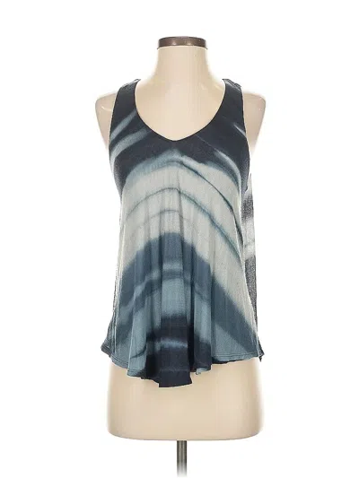 Pre-owned Drew Sleeveless Top Blue Halter Neckline Tops