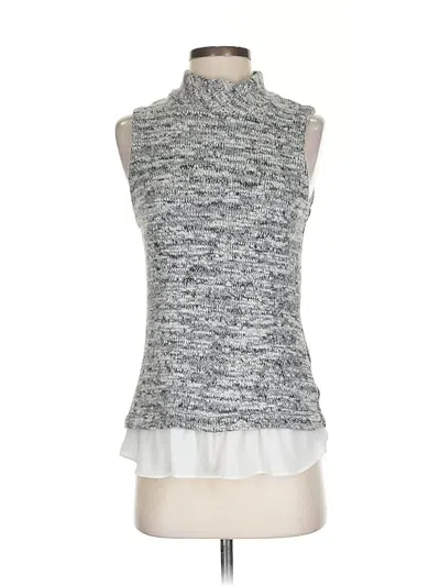 Pre-owned Drew Sleeveless Top Gray Turtleneck Tops
