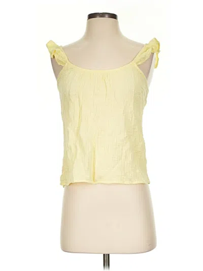Pre-owned Drew Sleeveless Top Yellow Sweetheart Neckline Tops