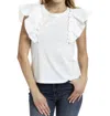 Drew Sloane Top In White In White