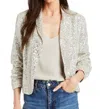 Drew Suzie Sequin Blazer In Stone In White