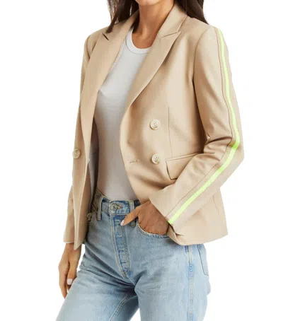 Drew Tai Ribbon Blazer In Khaki In Beige