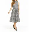 Drew Tiger Crepe Samantha Dress In Black In Black