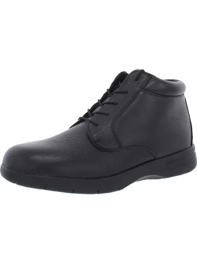 Drew Tucson Mens Leather Lace Up Chukka Boots In Black
