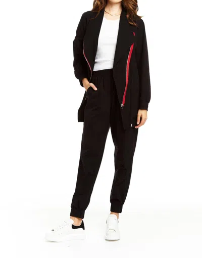 DREW VERONICA ZIPPER DETAIL JACKET IN BLACK