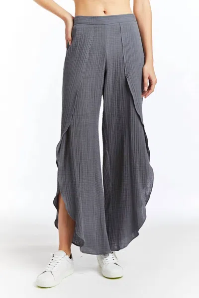 Drew Whitney Wide-leg Pant In Steel In Gray