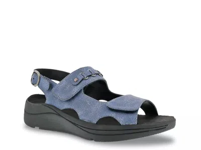 Drew Wide Width Selina Sandal In Blue
