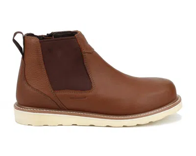 Drew Women's Boston Boot In Rust Leather In Brown