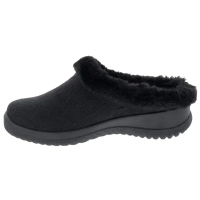 Drew Women's Comfy Clog In Black Sweater Fabric