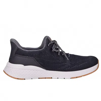 Drew Women's Echo Arch Support Comfort Sneaker In Black Mesh Combo In Blue
