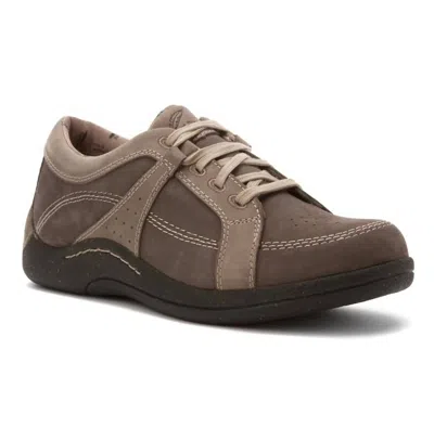 Drew Women's Geneva Casual Shoes - Wide In Grey Combo In Brown