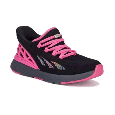 Drew Women's Halo Step In Shoe - Wide In Black / Pink Combo
