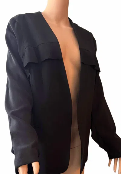Drew Women's Henri Ruffle Jacket In Black