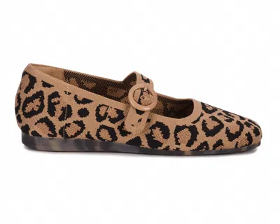 Drew Women's Naomi Mary-jane Shoes In Leopard Print Knit In Multi