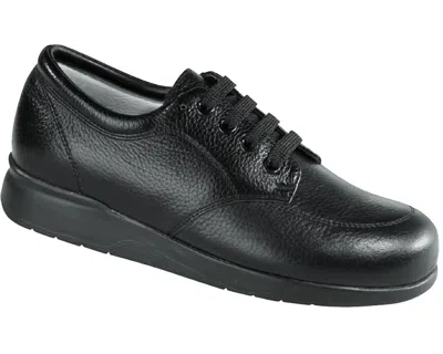 Drew Women's New Villager Walking Shoes In Black Soft Pebble