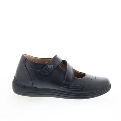 Drew Women's Orchid Mary Jane Shoes - Wide Wide In Black Calf