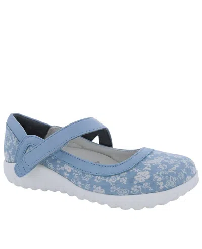 Drew Women's Rainbow Mary Jane Shoe In Blue Flower In Multi