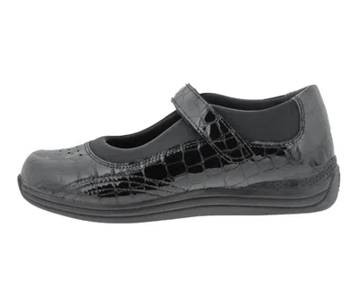 Drew Women's Rose Mary Jane Shoes In Black Croc In Multi