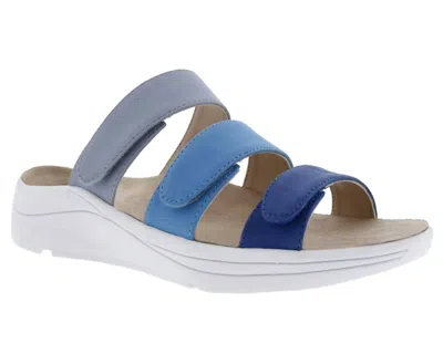 Drew Women's Sawyer Faux Leather Sandals In Blue Combo