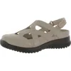 Drew Womens Manmade Fabric Ankle Strap Wedge Sandals In Brown