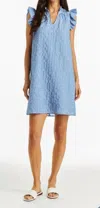 Drew Zoe Chambray Dress In Blue