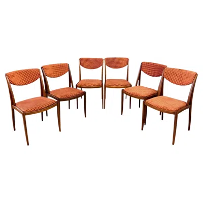 Pre-owned Drexel Barney Flagg For  Midcentury Walnut Dining Chairs Set Of Six In Brown