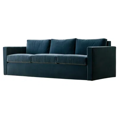 Pre-owned Drexel Blue Mohair  Three Seater Sofa