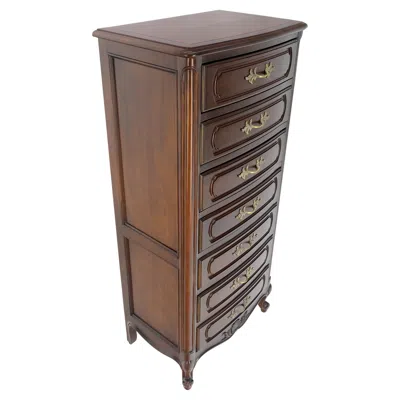 Pre-owned Drexel Country French Solid Cherry 7 Drawers Brass Hardware Lingerie Chest Dresser Mint In Brown