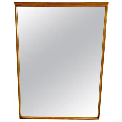 Pre-owned Drexel Danish Mid Century Modern Sleek Frame Rectangle Wall Mirror Mint! In Brown