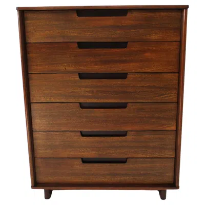 Pre-owned Drexel Edward Wormley  Highboy Dresser Chest In Brown
