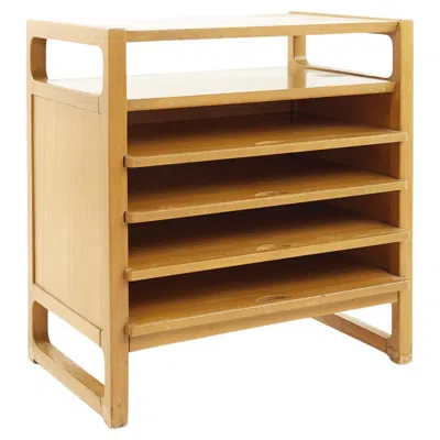 Pre-owned Drexel Edward Wormley For  Precedent Mid Century Elm Magazine Library Table In Brown