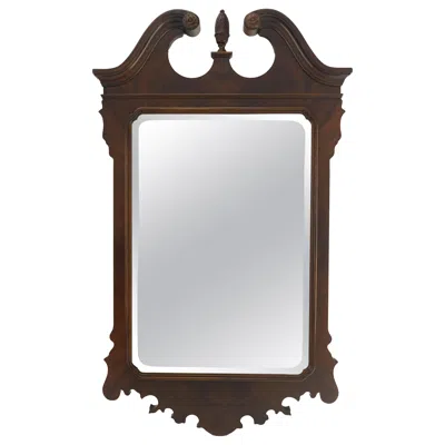 Pre-owned Drexel Fine Flame Mahogany Chippendale Style Wall Mirror By  Mint In Red
