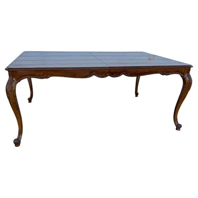 Pre-owned Drexel French Provincial Oak Parquet Top Dining Table (chairs Available) In Brown