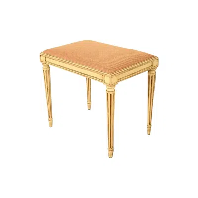 Pre-owned Drexel French Regency Louis Xvi Vanity Stool Or Ottoman Circa 1950s In Brown
