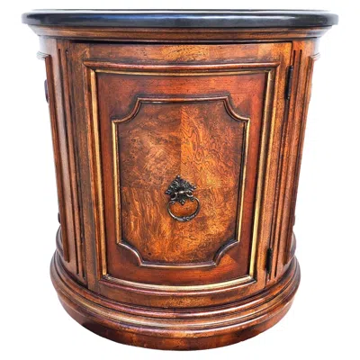 Pre-owned Drexel Heritage Casa Vida Side Center Drum Table In Brown